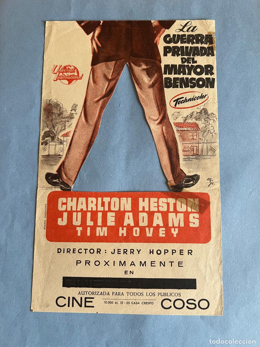 Cine: LA GUERRA PRIVADA DEL MAYOR BENSON. Programa troquelado. Charlton Heston - Foto 1