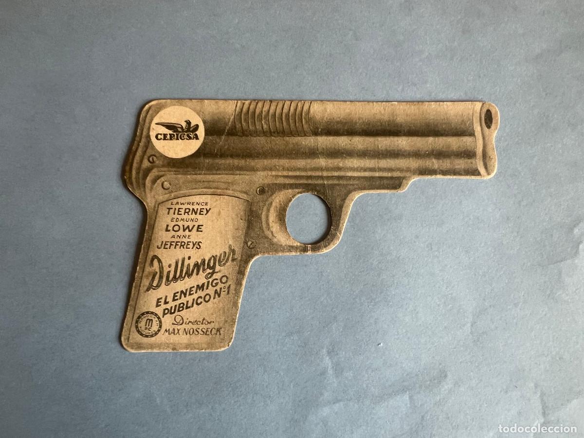 Cine: DILLINGER. Programa de mano troquelado. Cinema La Palma - Foto 1