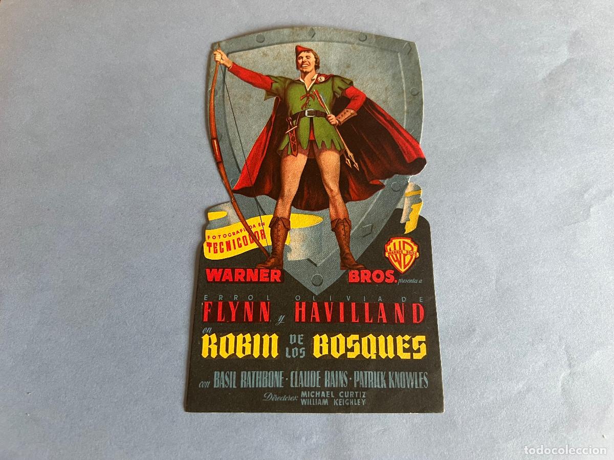 Cine: ROBIN DE LOS BOSQUES. Programa troquelado. Errol Flynn - Foto 1