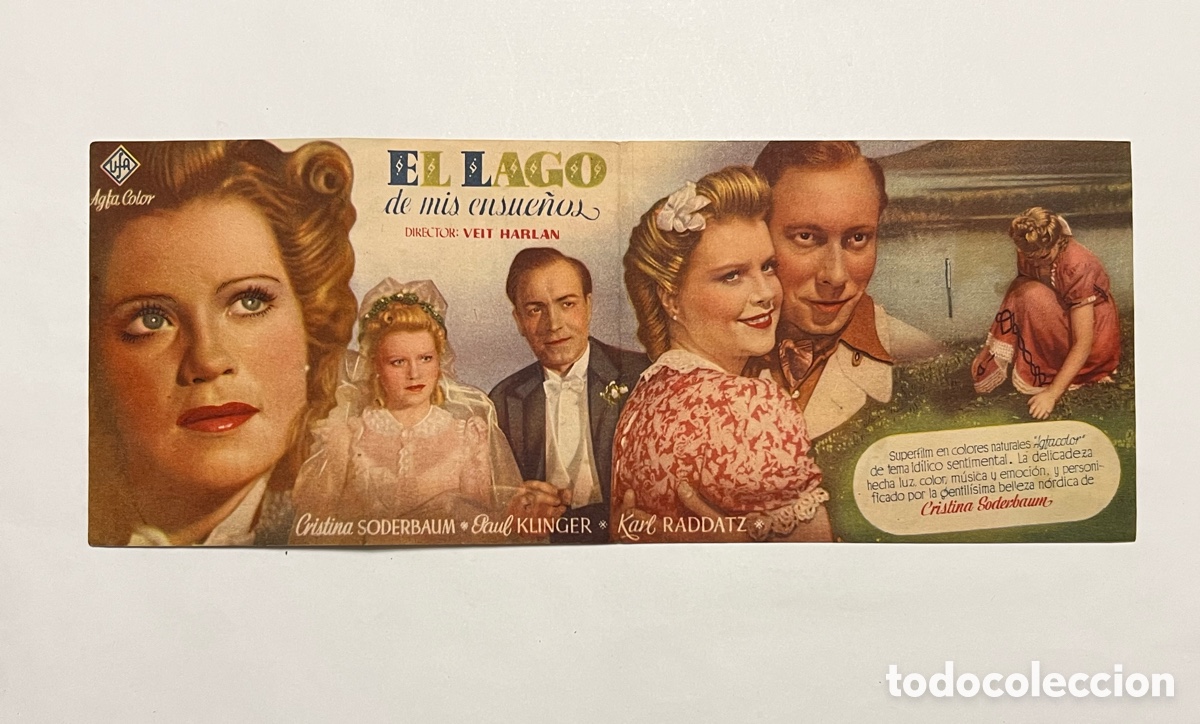 Cine: EL LAGO DE MIS SUE&Ntilde;OS - PROGRAMA DE CINE DOBLE.. sin publicidad&hellip; (h.1945?) - Foto 1