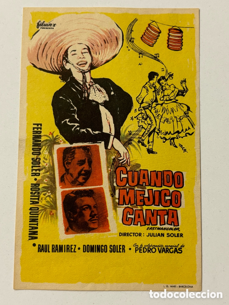 Cine: Programa cuando mejico canta Fernando Soler A18 - Foto 1