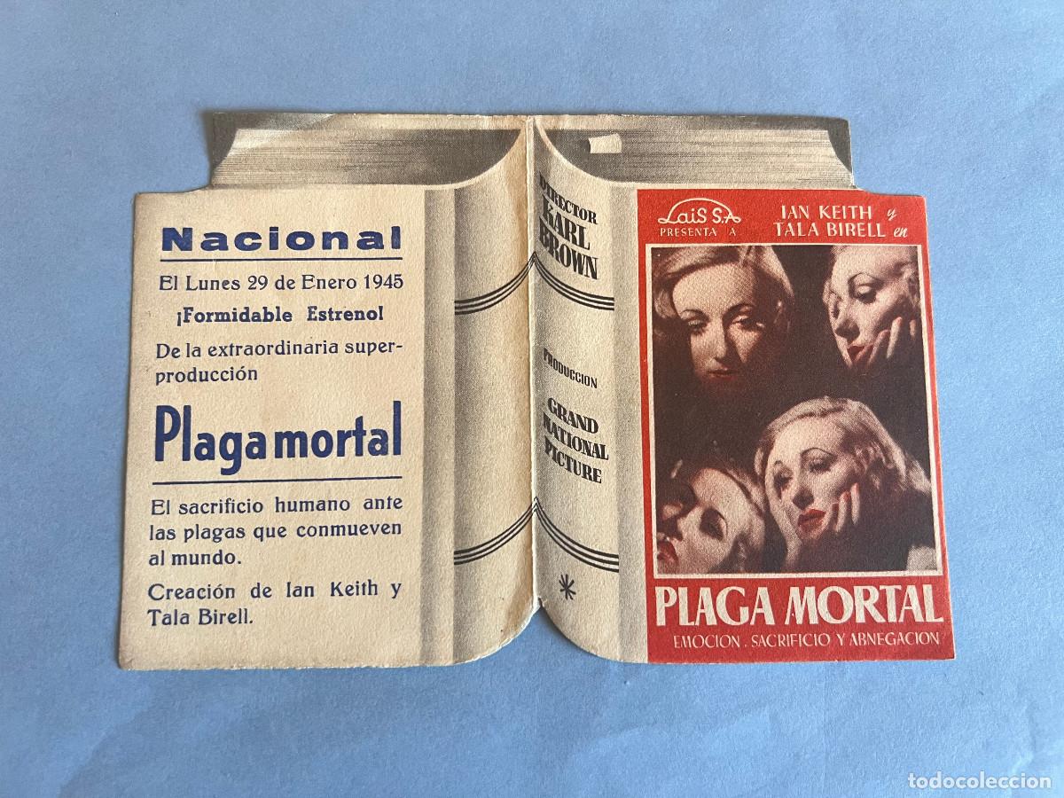Cine: PLAGA MORTAL. Programa troquelado 1945. - Foto 1