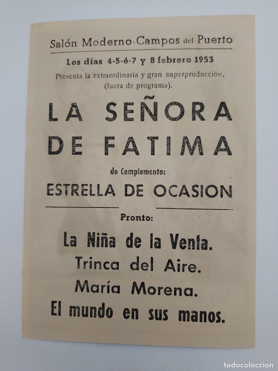 Cine: PROGRAMA DE CINE LA SE&Ntilde;ORA DE FATIMA - Foto 2