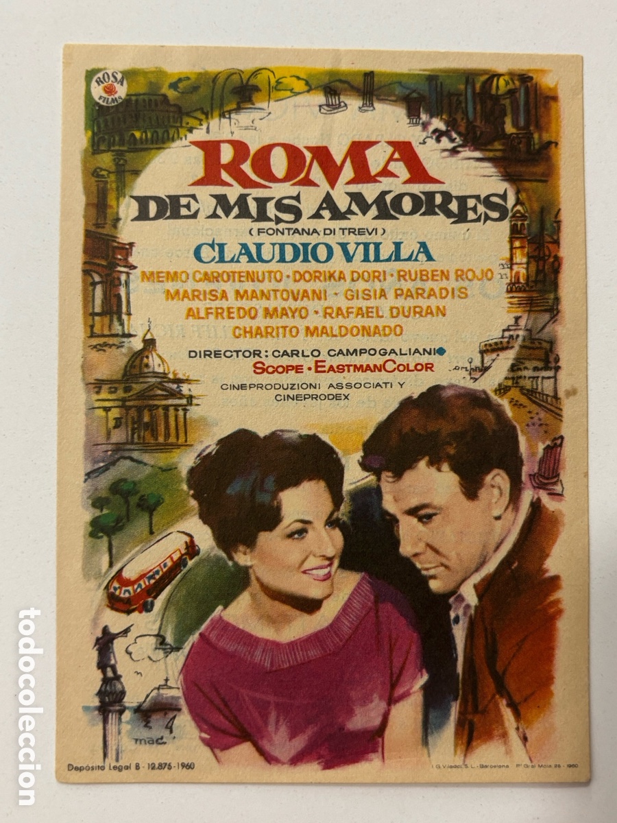 Cine: Programa Roma de mis amores Claudio Villa A18 - Foto 1