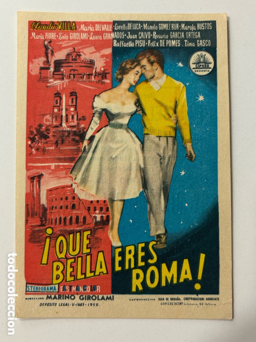 Cine: Programa que bella eres Roma Claudio Villa con publicidad cines de sans A18 - Foto 1