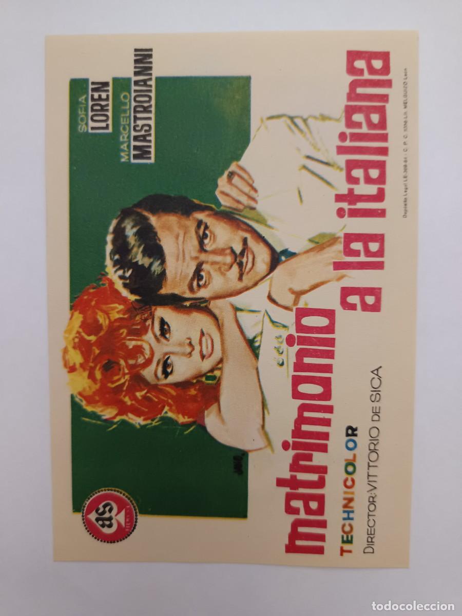 Cine: PROGRAMA DE CINE MATRIMONIO A LA ITALIANA - Foto 1