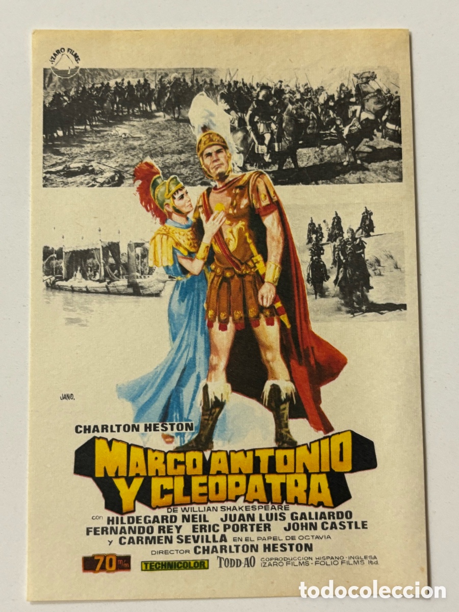 Cine: Programa Marco Antonio y Cleopatra charlton Heston A19 - Foto 1