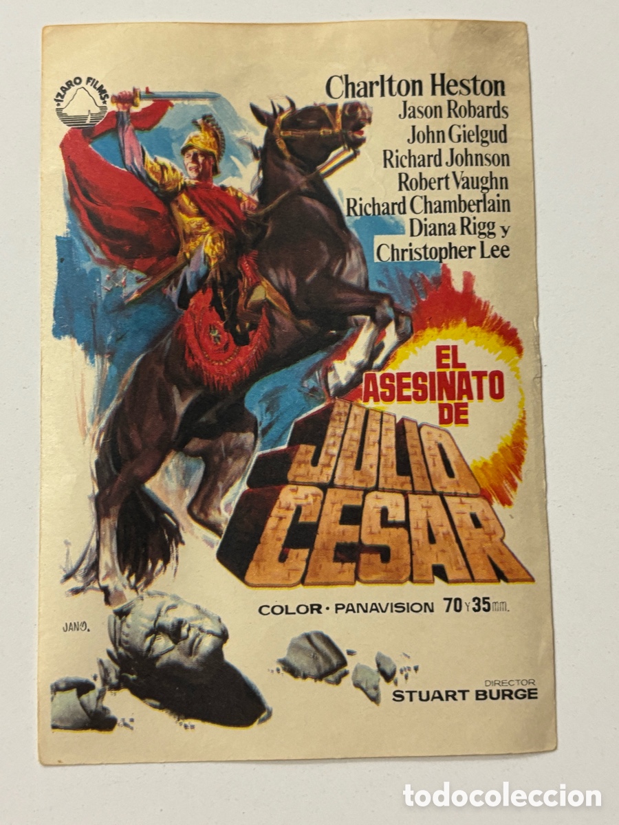 Cine: Programa el asesinato de julio C&eacute;sar charlton Heston A19 - Foto 1