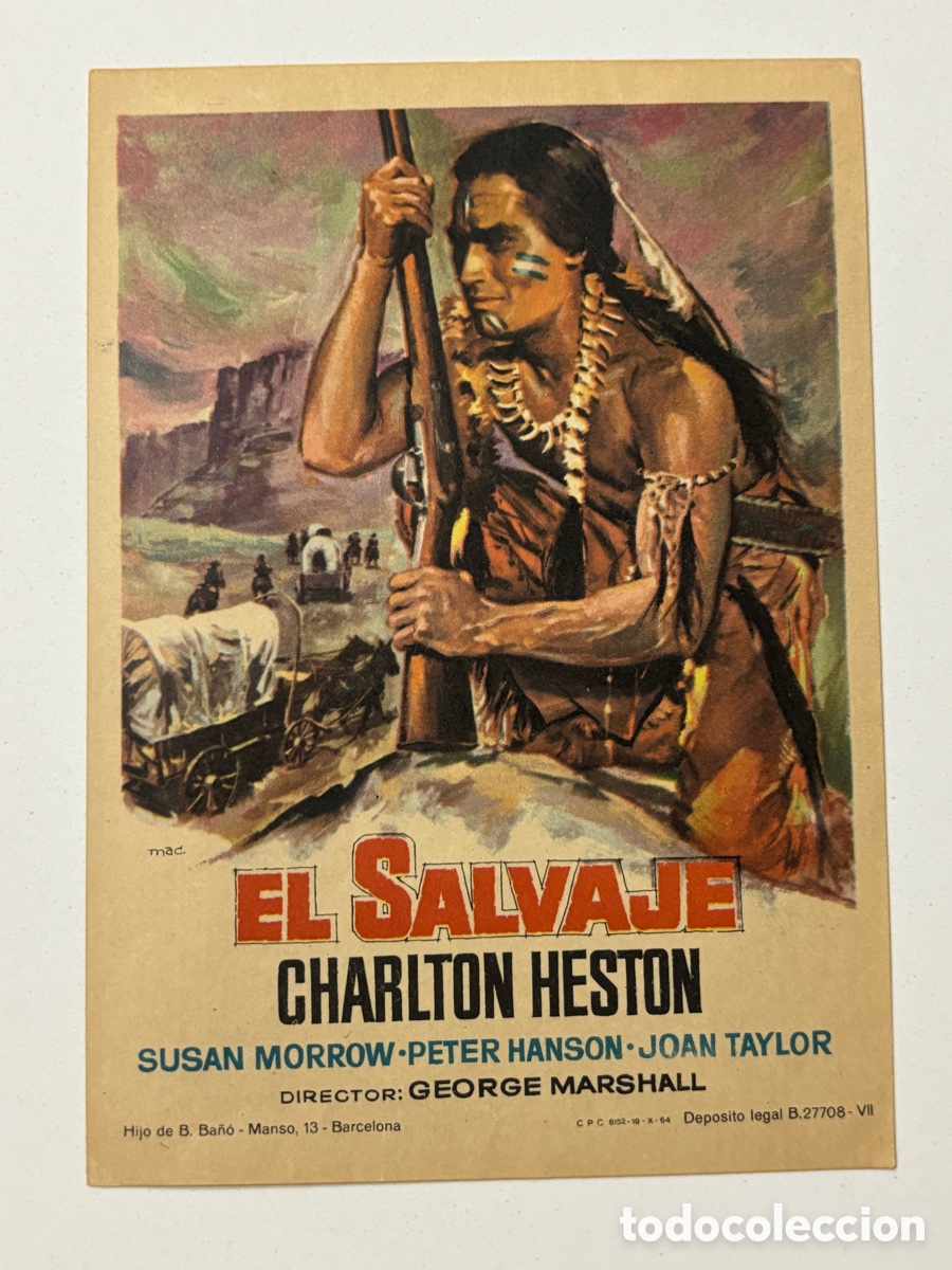 Cine: Programa el salvaje charlton Heston A19 - Foto 1