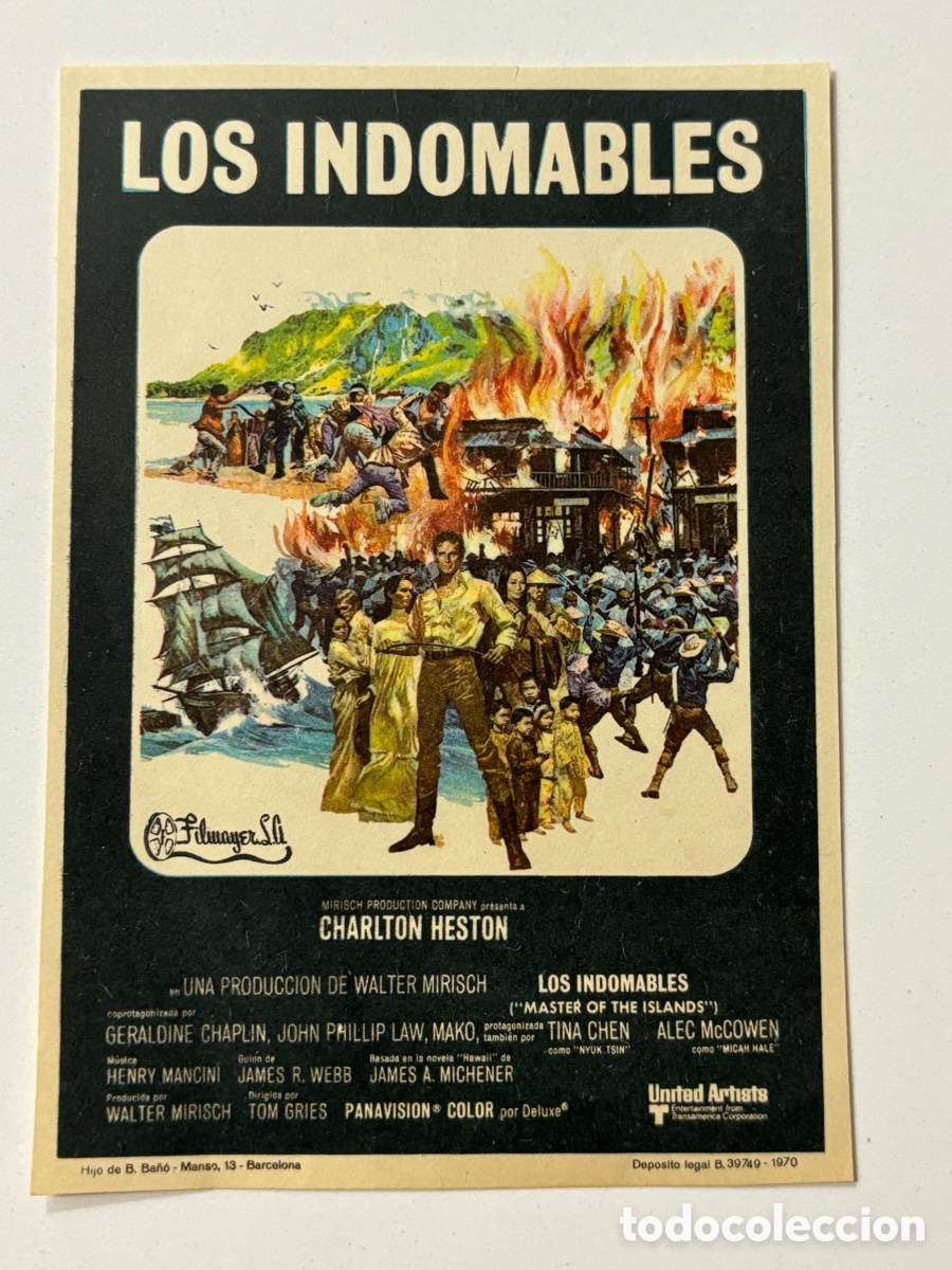 Cine: Programa los indomables Charlton heston A19 - Foto 1