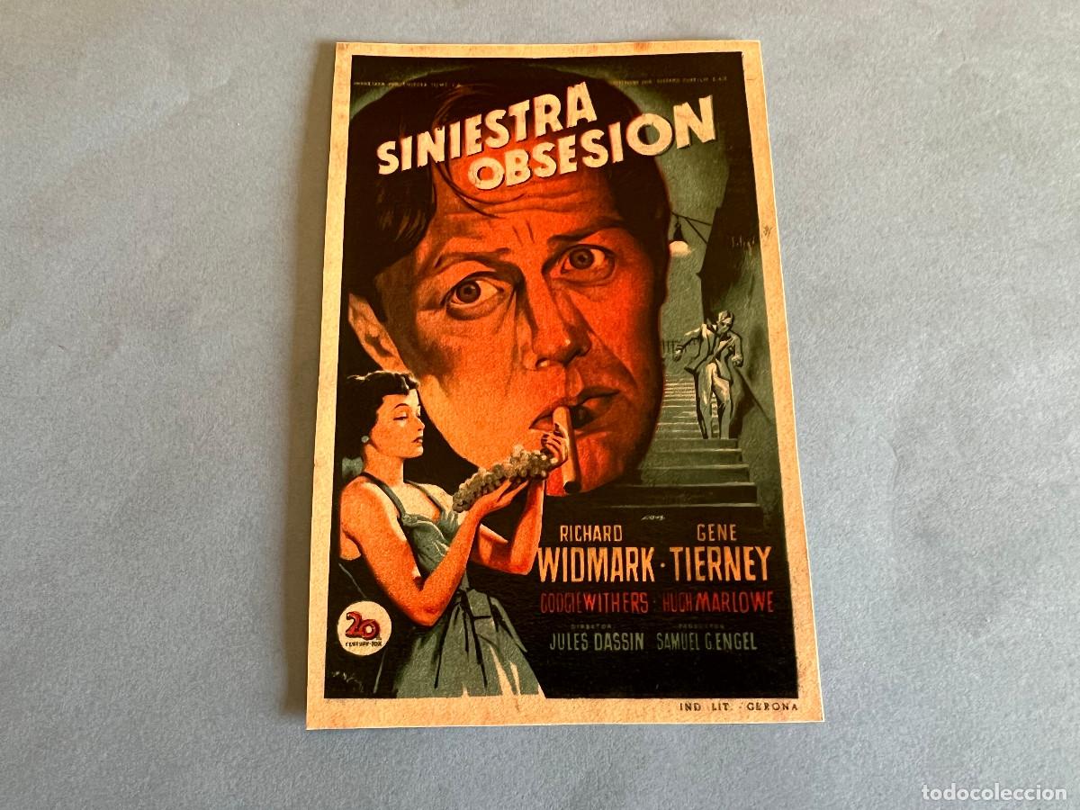 Cine: SINIESTRA OBSESI&Oacute;N. programa cine Solig&oacute;. Richard Widmark-Gene Tierney - Foto 1