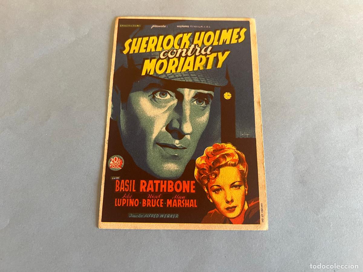 Cine: SHERLOCK HOLMES CONTRA MORIARTY. Programa de mano Solig&oacute;. - Foto 1
