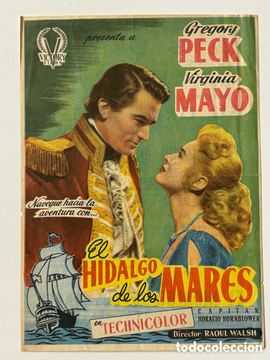 Cine: Programa el hidalgo de los mares Gregory Peck con publicidad cine Sur Mislata A19 - Foto 1