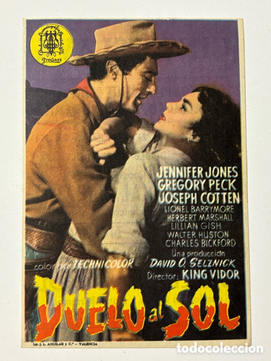 Cine: Programa duelo al sol Gregory Peck con publicidad cine eslava Mallorca A19 - Foto 1