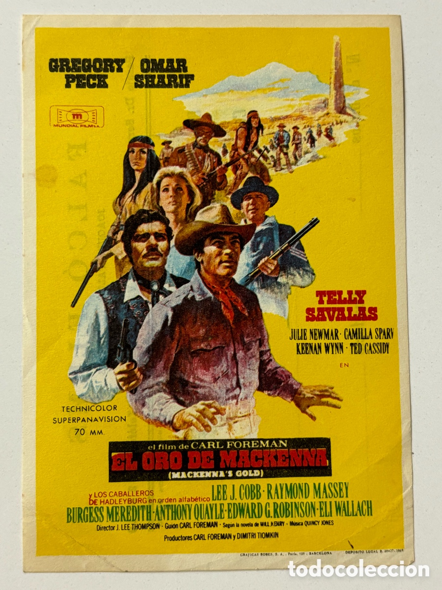 Cine: Programa el oro de mackenna gregory peck con publicidad falco films A19 - Foto 1