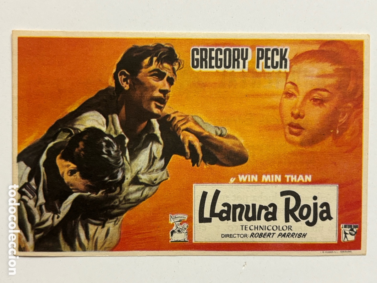Cine: Programa llanura roja gregory peck con publicidad cine monumental A19 - Foto 1