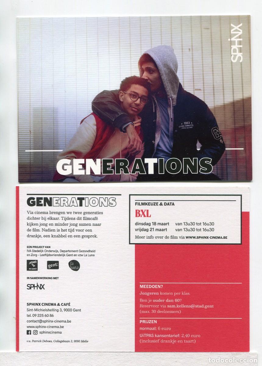 Cine: GENERATIONS. PROGRAMA BELGA. - Foto 1