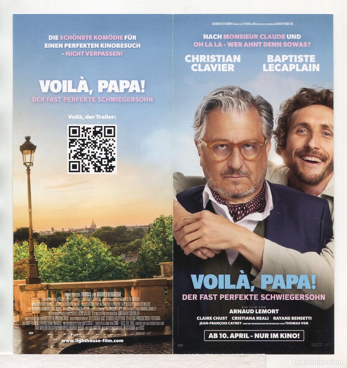 Cine: VOIL&Aacute;, PAP&Aacute;, con Cristian Clavier. 10 X 21 cms. PROGRAMA ALEM&Aacute;N. - Foto 1
