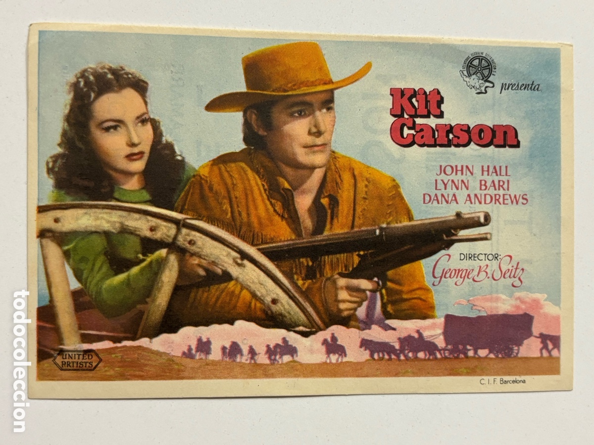 Cine: Programa kit carson Jon hall con publicidad gran teatro Alcira A19 - Foto 1