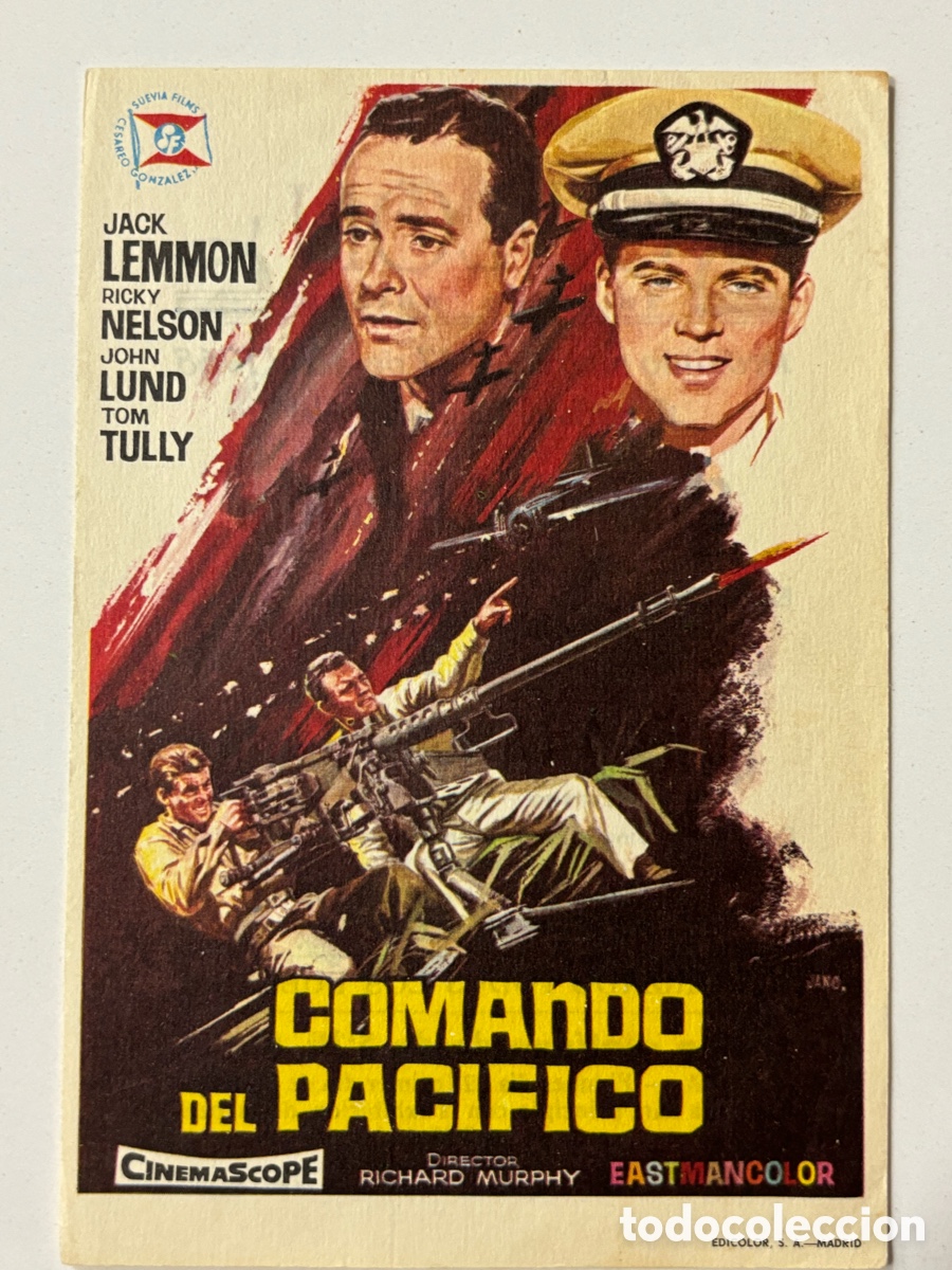 Cine: Programa comando pac&iacute;fico jack lemmon con publicidad cine Col&oacute;n Alcoy A19 - Foto 1