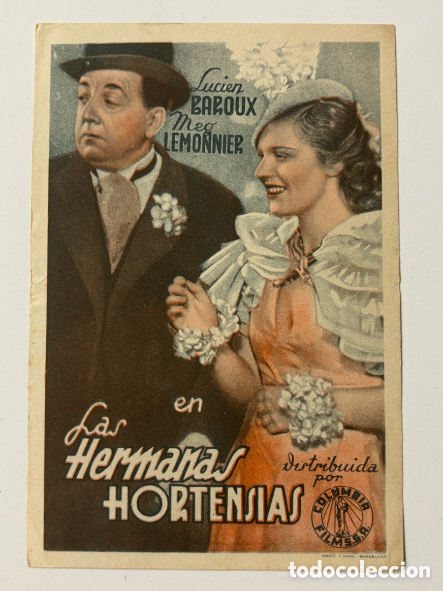Cine: Programa las hermanas hortensias Lucien Baroux A19 - Foto 1