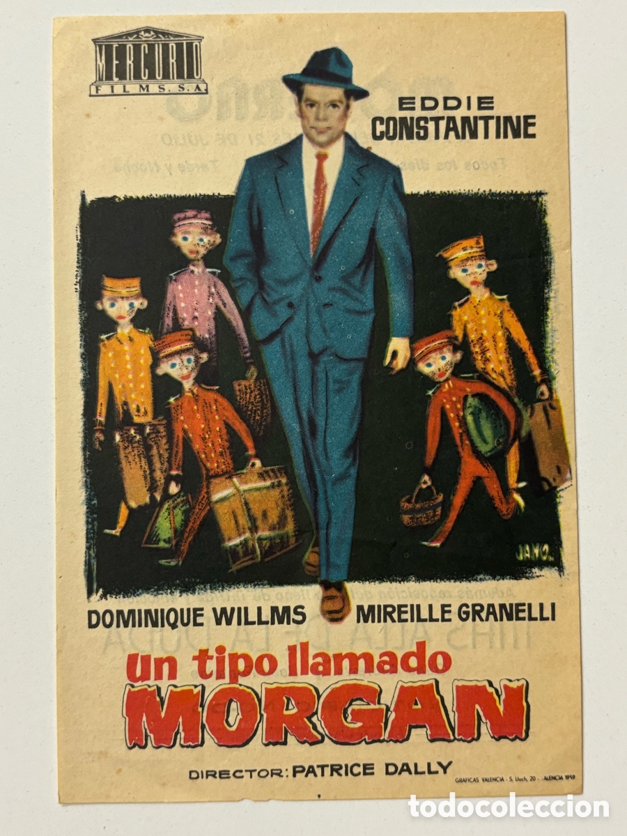 Cine: Programa un tipo llamado morgan Eddie constantine con publicidad cine moderno A19 - Foto 1