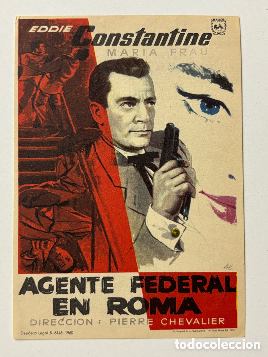 Cine: Programa agente federal en Roma Eddie constantine A19 - Foto 1