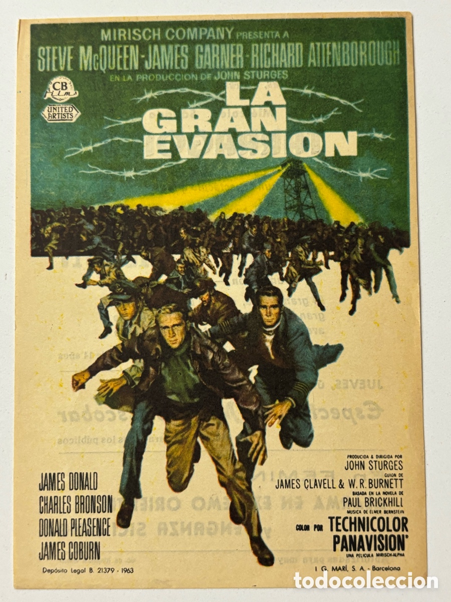 Cine: Programa la gran evasi&oacute;n Steve McQueen con publicidad cine Tarragona A19 - Foto 1