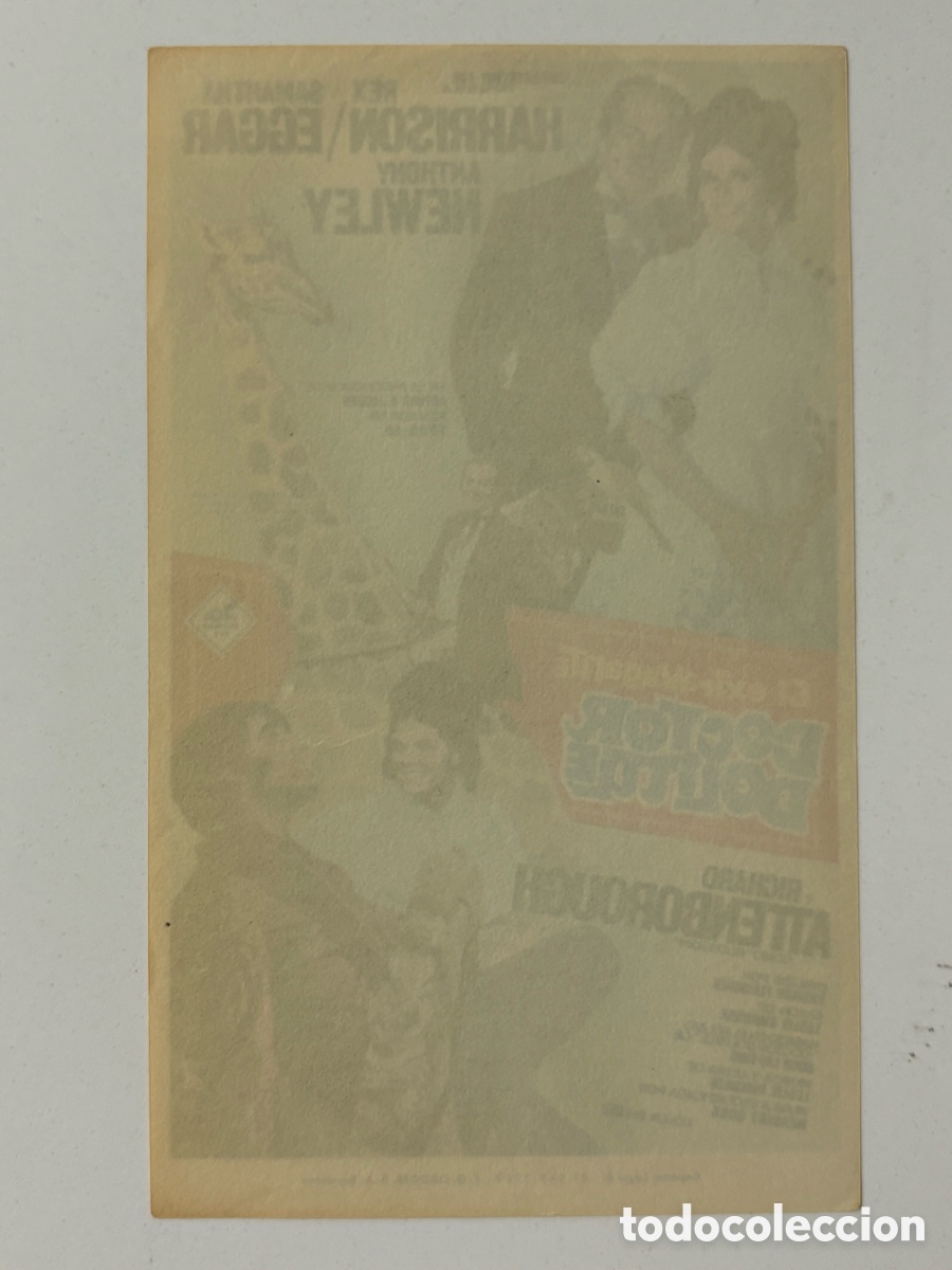 Cine: Programa el extravagante doctor dolittle Rex Harrison A19 - Foto 2