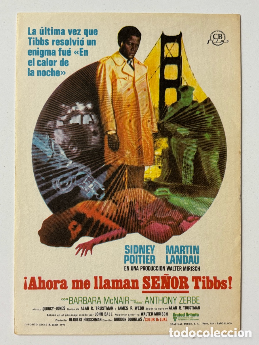 Cine: Programa ahora me llaman se&ntilde;or Tibbs Sidney poitier A19 - Foto 1