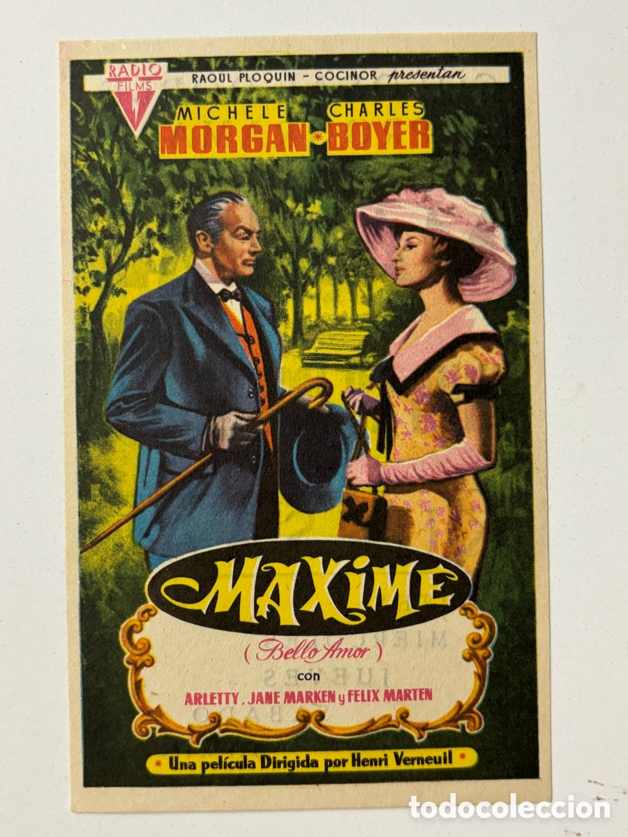 Cine: Programa maxime michele morgan con publicidad cine Kursaal A19 - Foto 1
