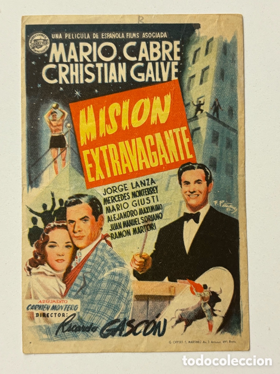 Cine: Programa misi&oacute;n extravagante Mario cabr&eacute; A20 - Foto 1