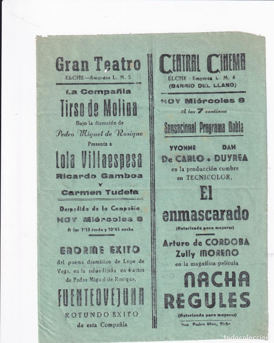 Cine: PROGRAMA DE CINE LOCAL.- GRAN TEATRO / CENTRAL CINEMA. ELCHE. - Foto 1
