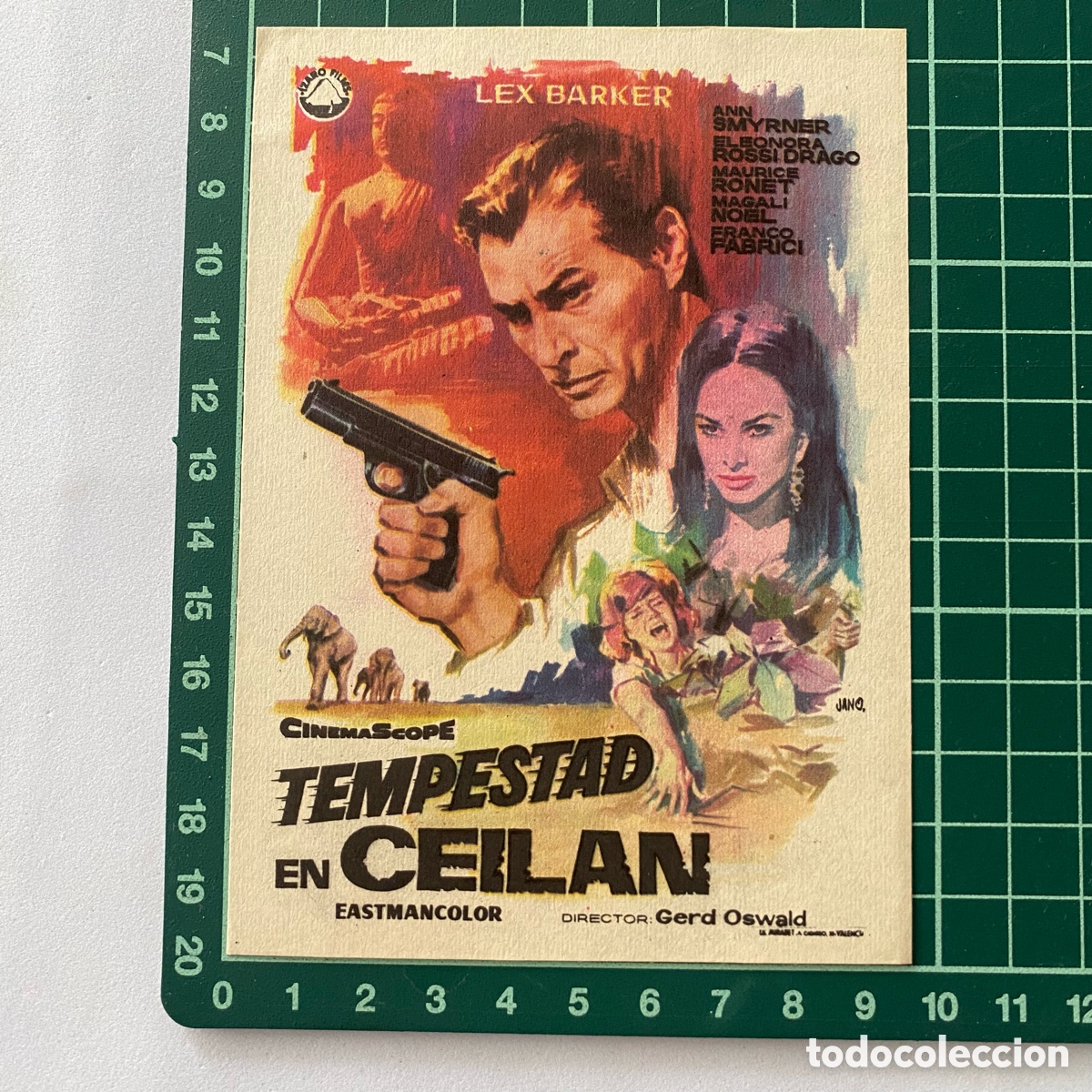 Cine: Programa de cine folleto de mano pelicula. Tempestad en Ceilan - Foto 1