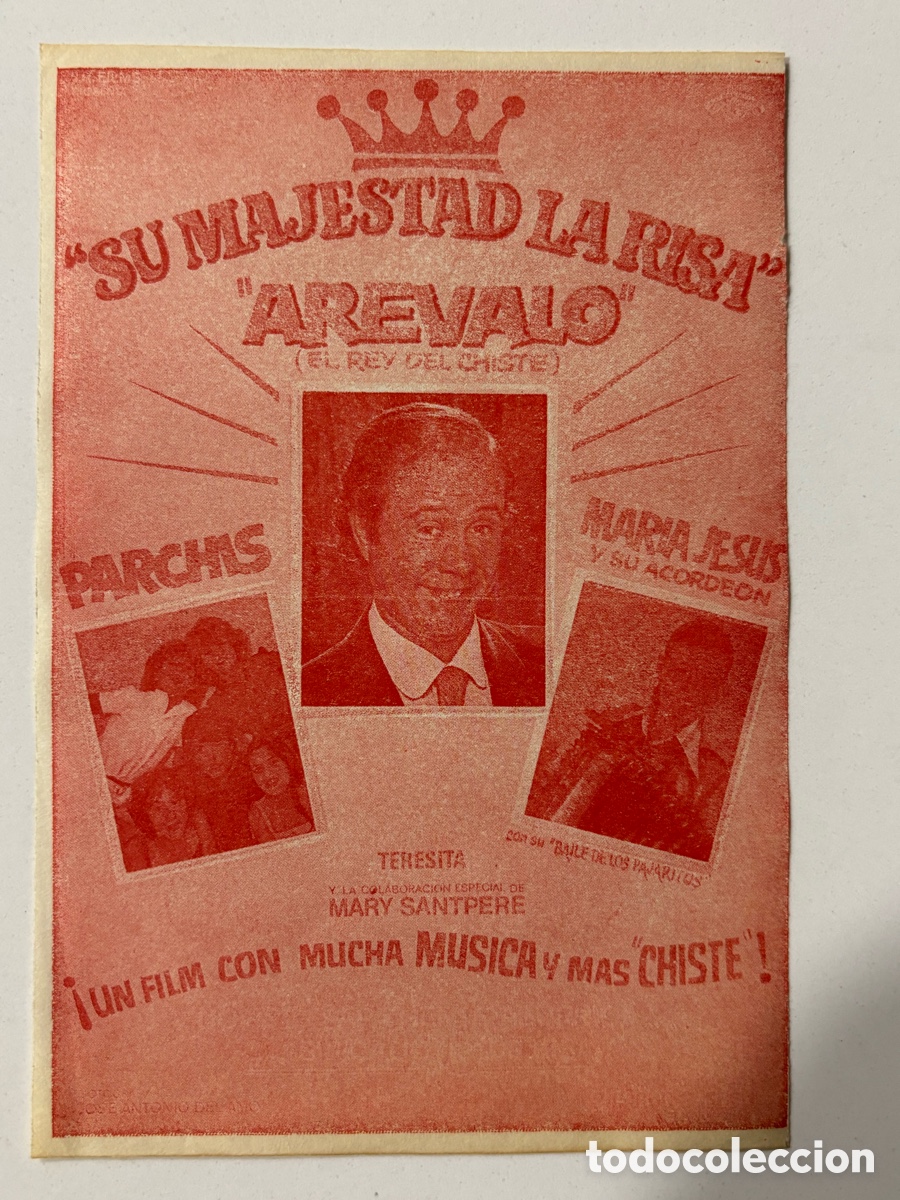 Cine: Programa su majestad la risa Ar&eacute;valo mary santpere A20 - Foto 1