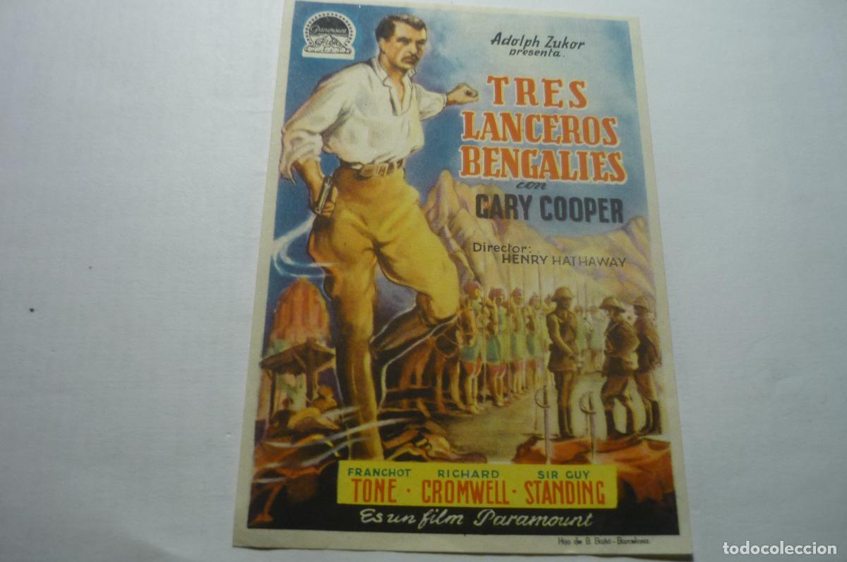 Cine: PROGRAMA TRES LANCEROS BENGALIES GARY COOPER - Foto 1