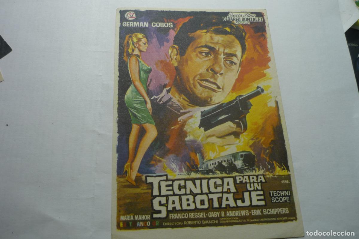 Cine: PROGRAMA TECNICA PARA UN SABOTJE -GERMAN COBOS - Foto 1