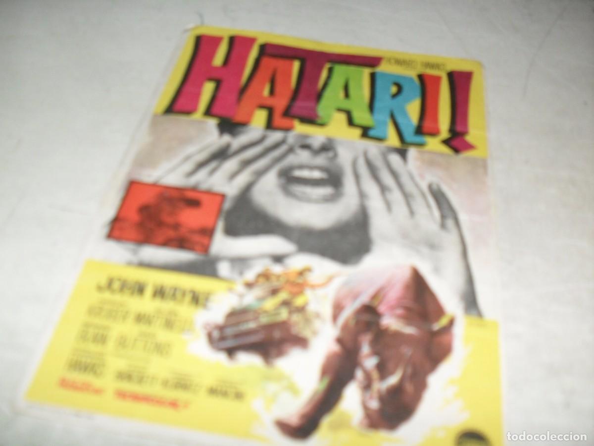 Cine: (ORIGINAL),HATARI,CON JOHN WAYNE.CON TEXTO PUBLICITARIO DETRAS. - Foto 1