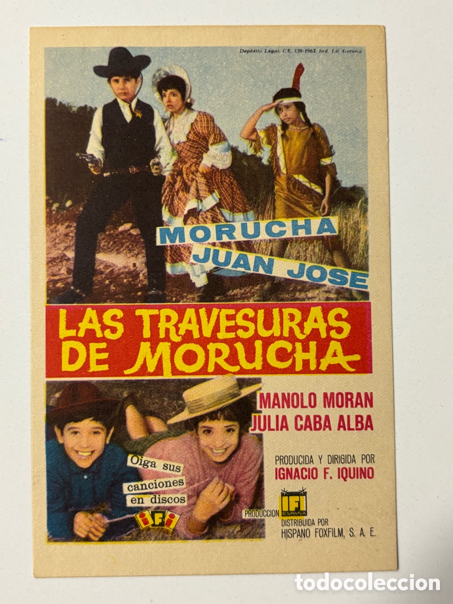 Cine: Programa las travesuras de morucha Manolo Mor&aacute;n Julia caba Alba A20 - Foto 1