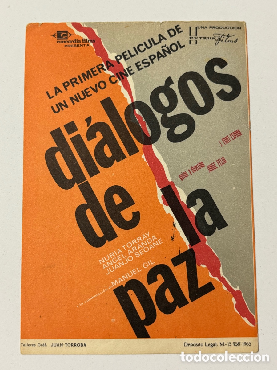 Cine: Programa di&aacute;logos de la paz Nuria torray &aacute;ngel Aranda A20 - Foto 1