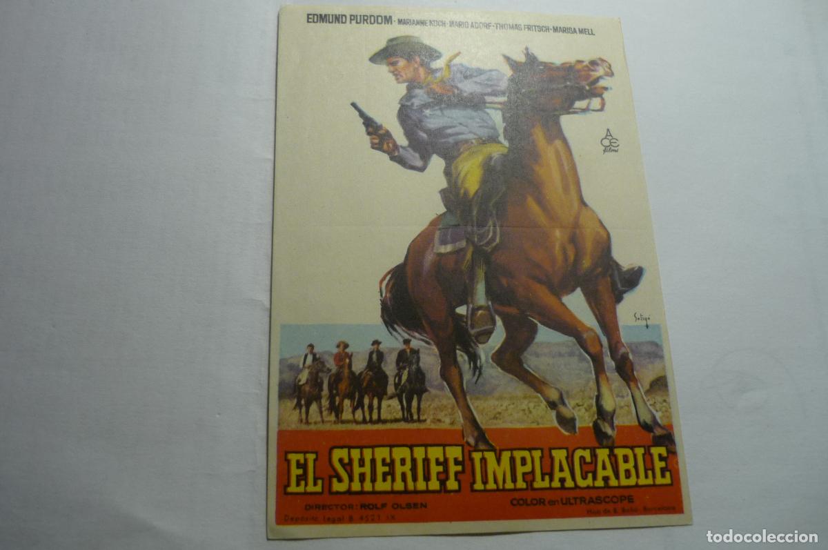 Cine: programa el sheriff implacable edmund purdom - Foto 1