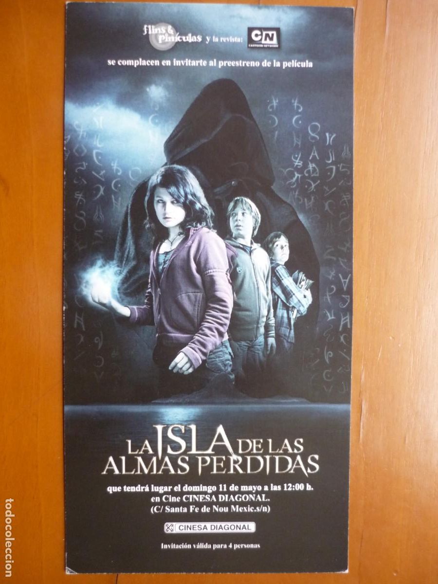 Cine: la isla de las almas perdidas - folleto mano invitacion preestreno - Nikolaj Arcel - cine dinamarca