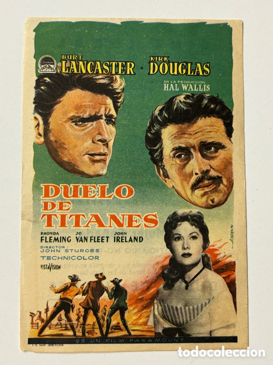 Cine: Programa duelo de titanes Burt lancaster con publicidad cine ideal A21 - Foto 1