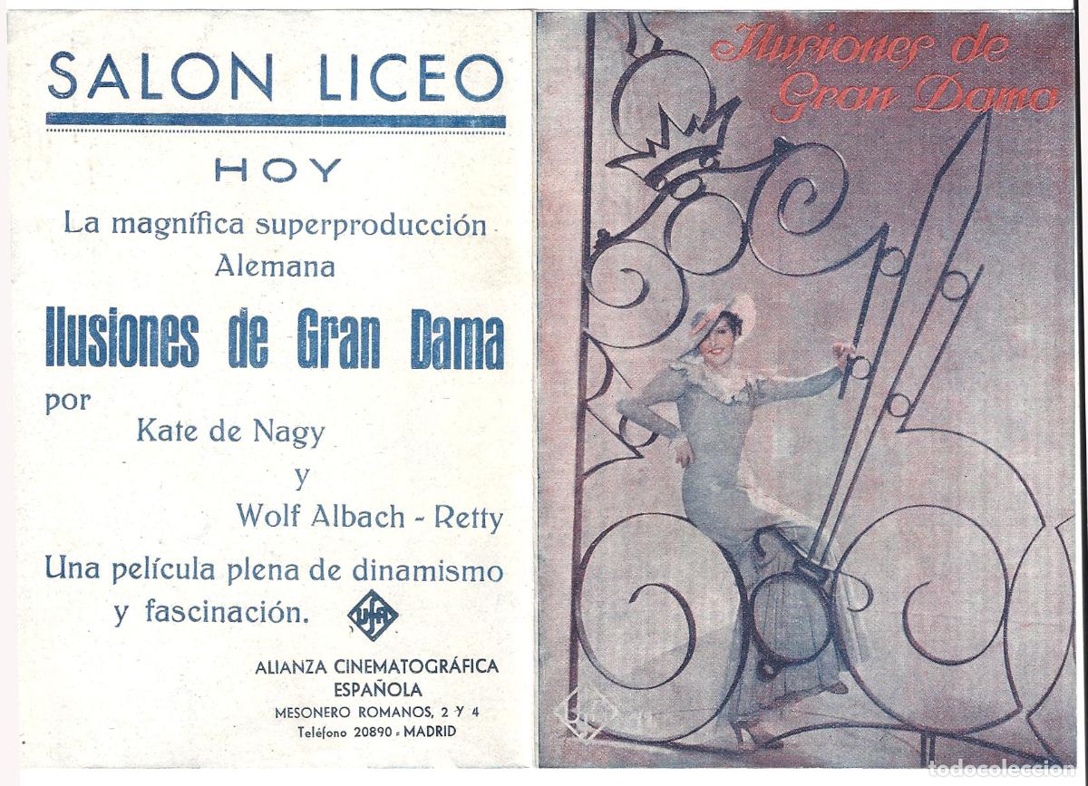 Cine: PTCC2 35 ILUSIONES DE GRAN DAMA PROGRAMA DOBLE ACE KATHE VON NAGY - Foto 1