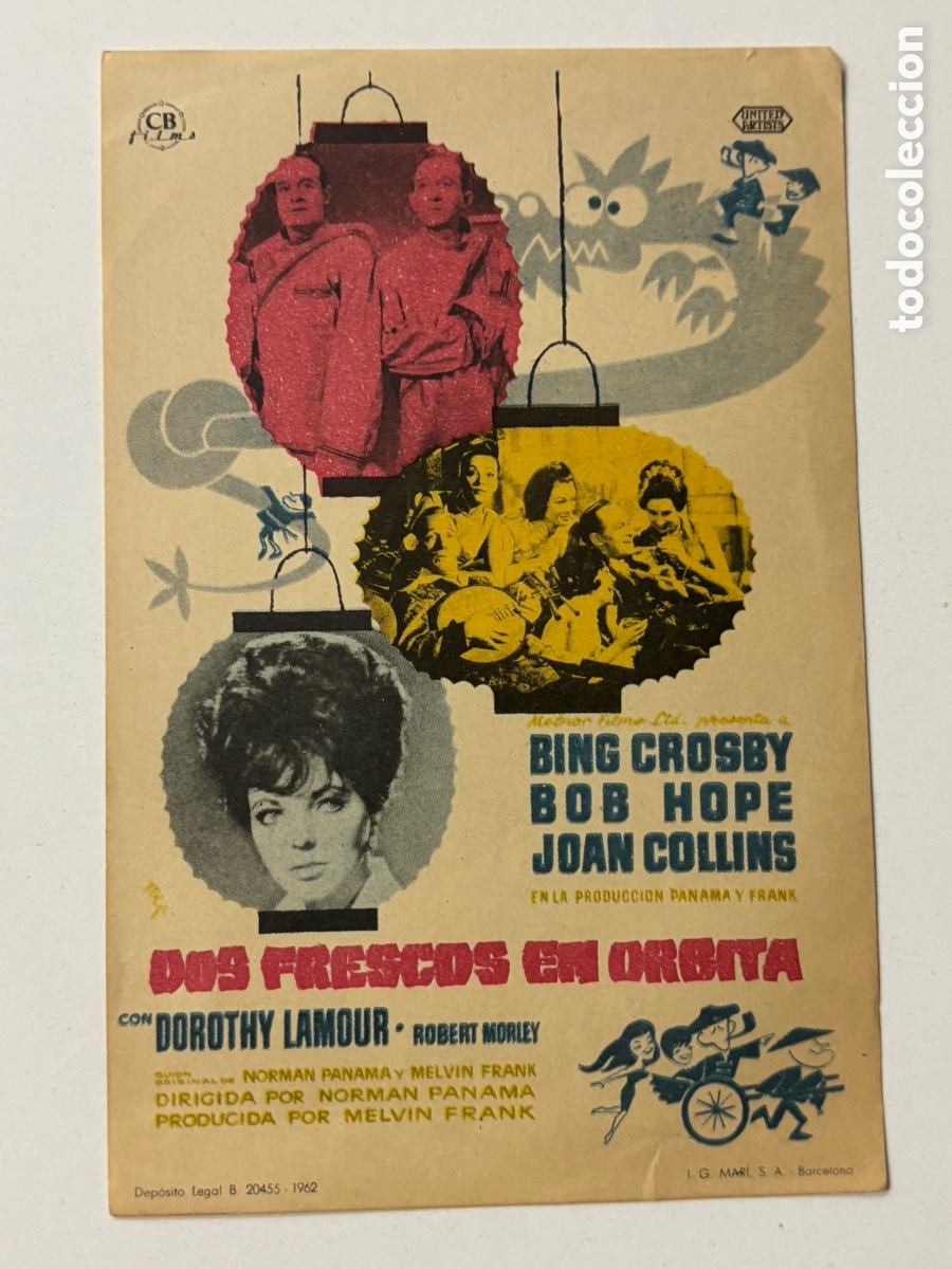 Cine: Programa dos frescos en &oacute;rbita Bob hope Bing crosby A21 - Foto 1