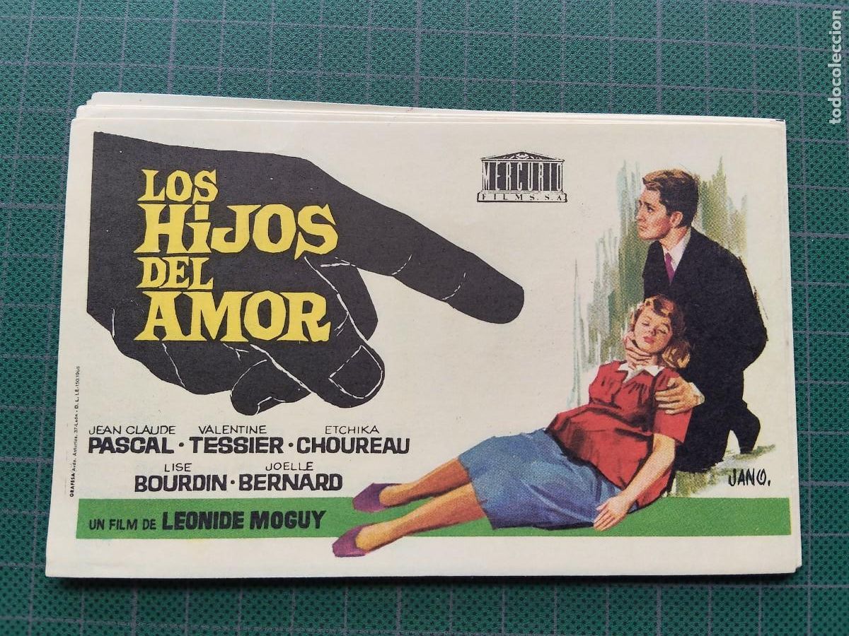 Cine: PROGRAMA DE MANO: LOS HIJOS DEL AMOR - JEAN CLAUDE PASCAL - Foto 1
