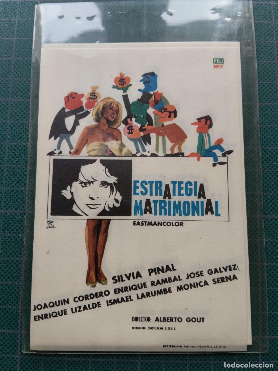 Cine: PROGRAMA DE MANO: ESTRATEGIA MATRIMONIAL - SILVIA PINAL - Foto 1