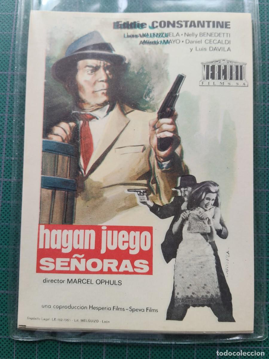 Cine: PROGRAMA DE MANO: HAGAN JUEGO SE&Ntilde;ORAS - EDDIE CONSTANTINE - Foto 1