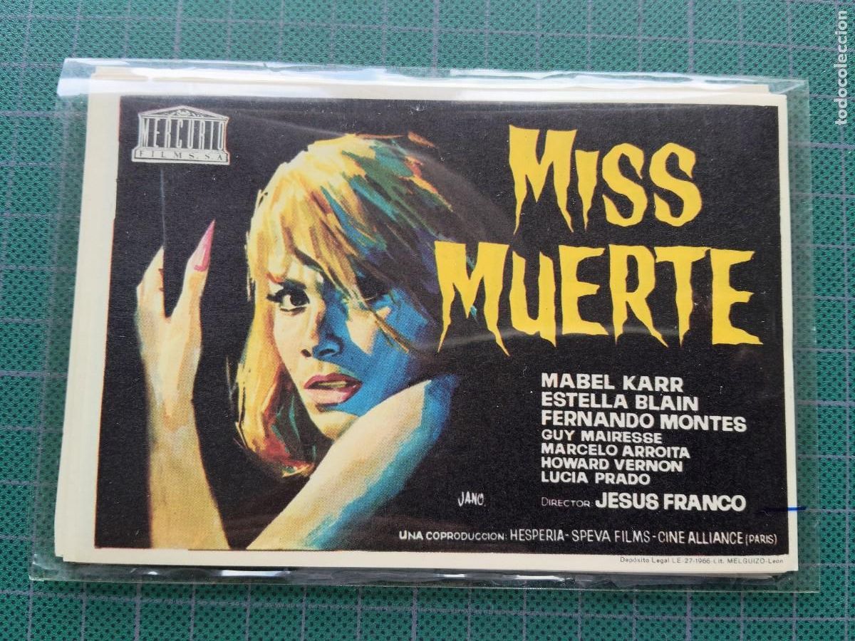 Cine: PROGRAMA DE MANO: MIS MUERTE - MABEL KARR - Foto 1