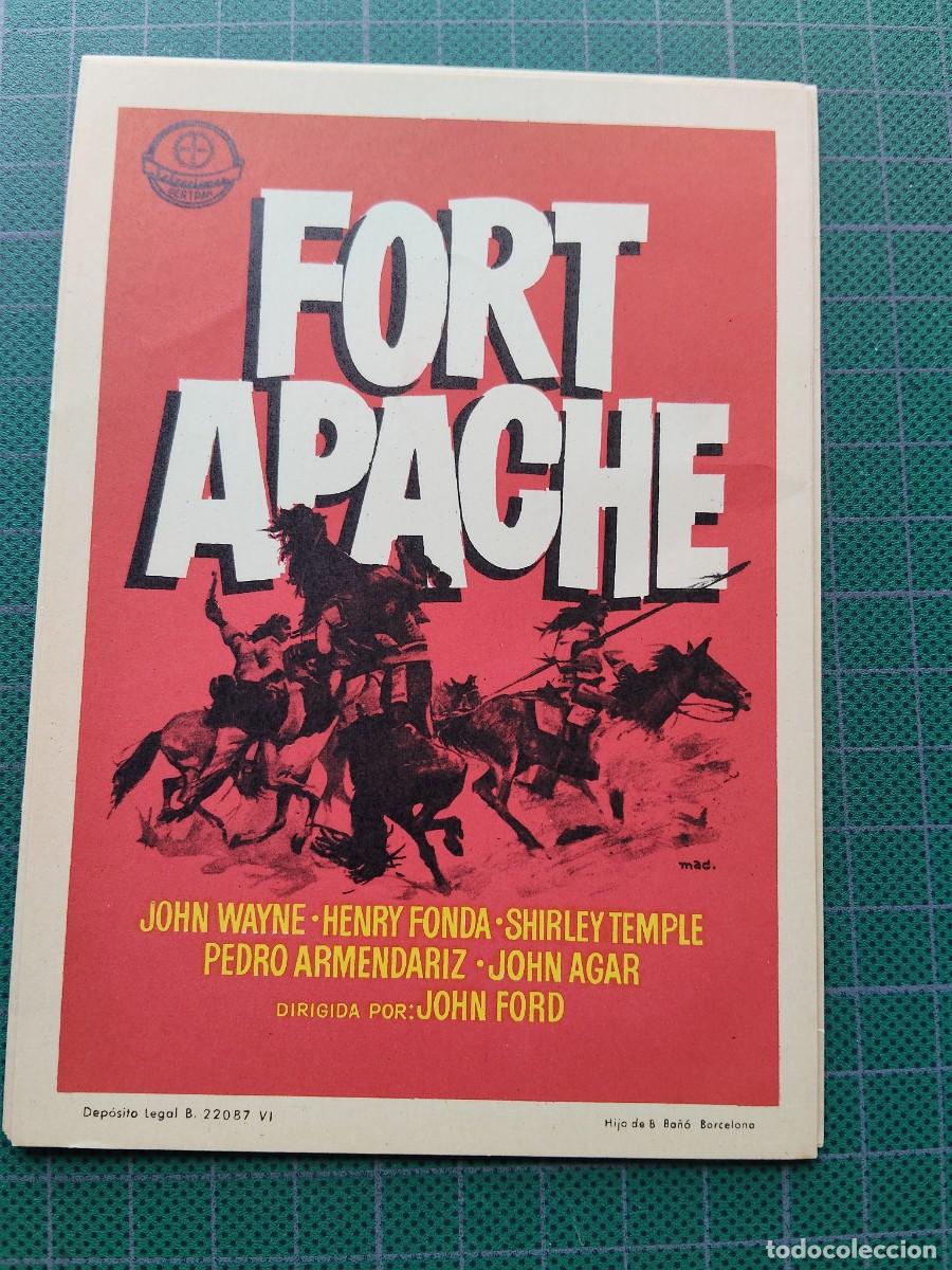 Cine: PROGRAMA DE MANO: FORT APACHE: JOHN WAYNE - HENRY FONDA - Foto 1